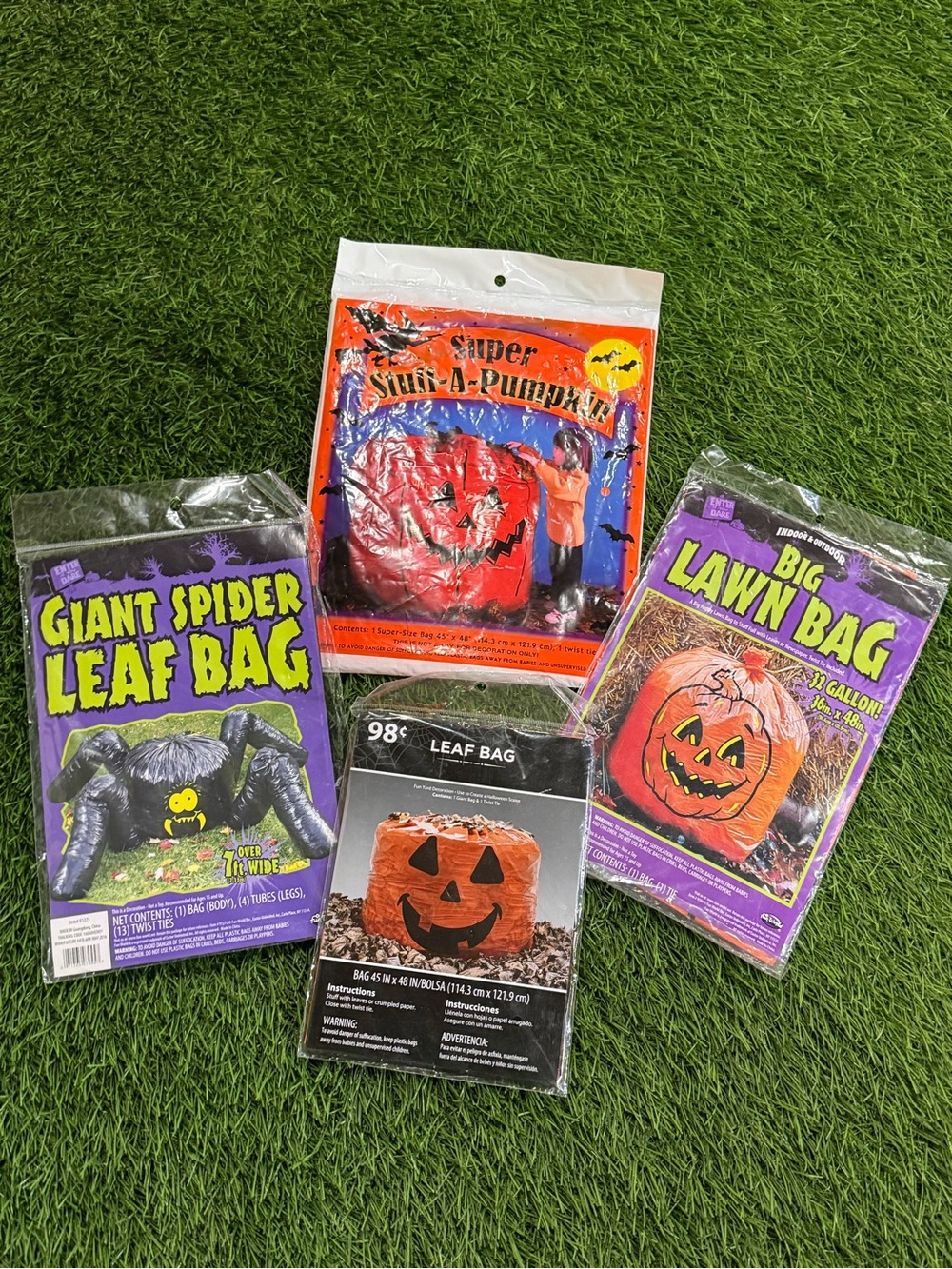 Lawn Leaf Bags - Halloween Theme - Large Lot